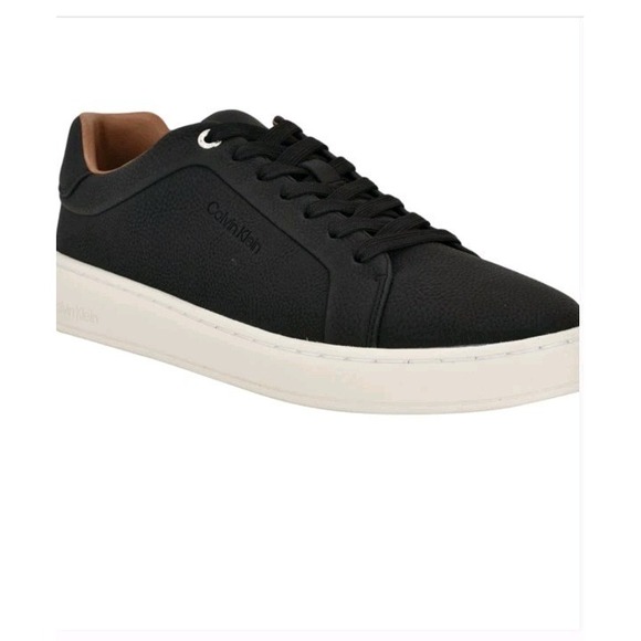 NEW! Calvin Klein Men's Wivlo Athletic Sneaker Black White & Tan Size 11.5M $109